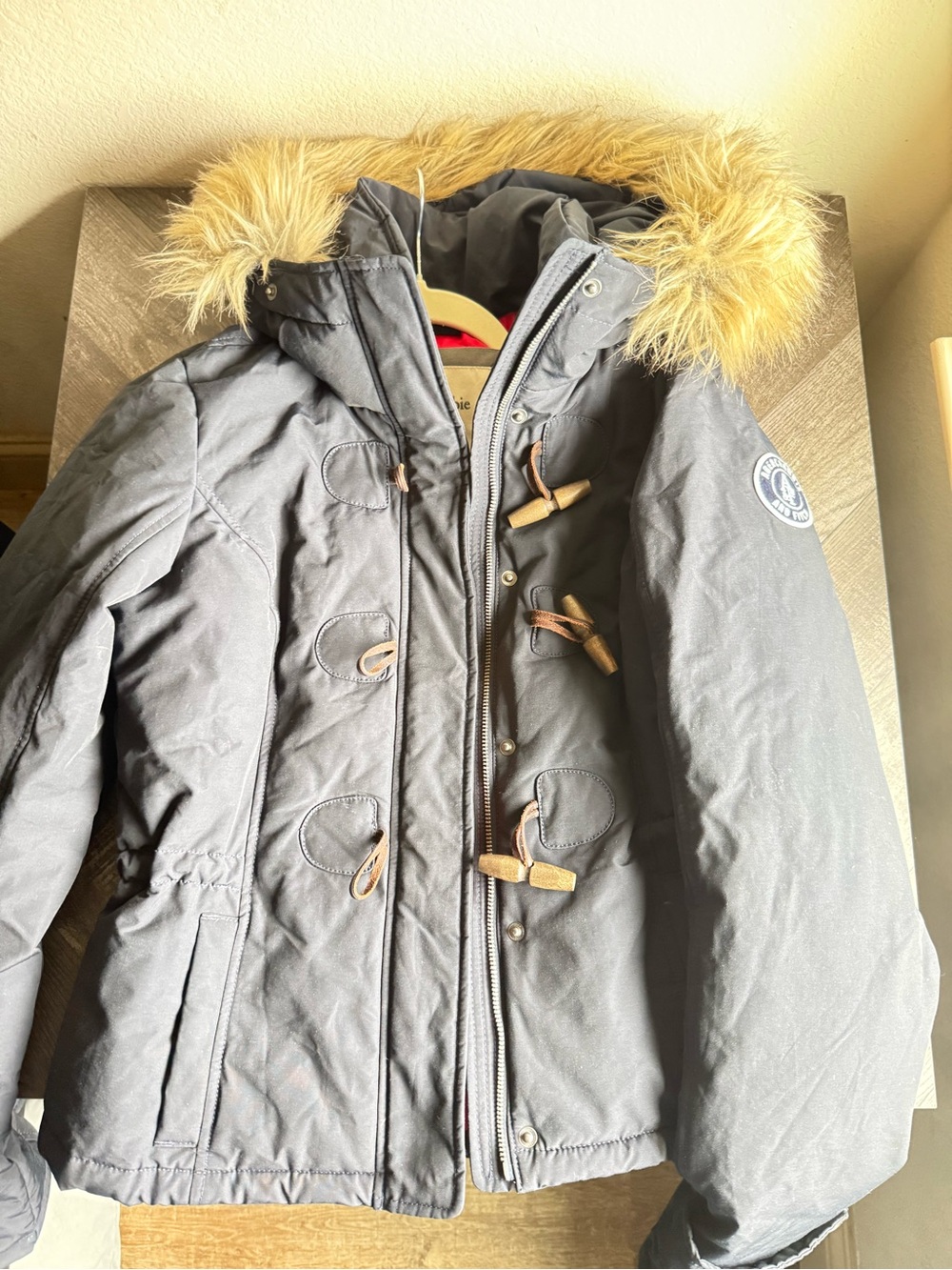 Abercrombie & Fitch Faux Fur Hooded Toggle Winter Parka